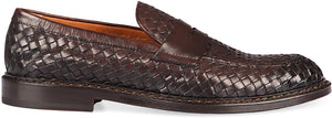 Straw Leather loafers-1